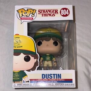 Funko Pop Stranger Things Dustin Figure - Green and Yellow